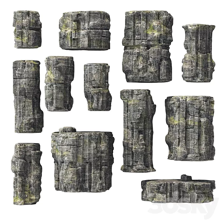 Rockstone Set 3D Model