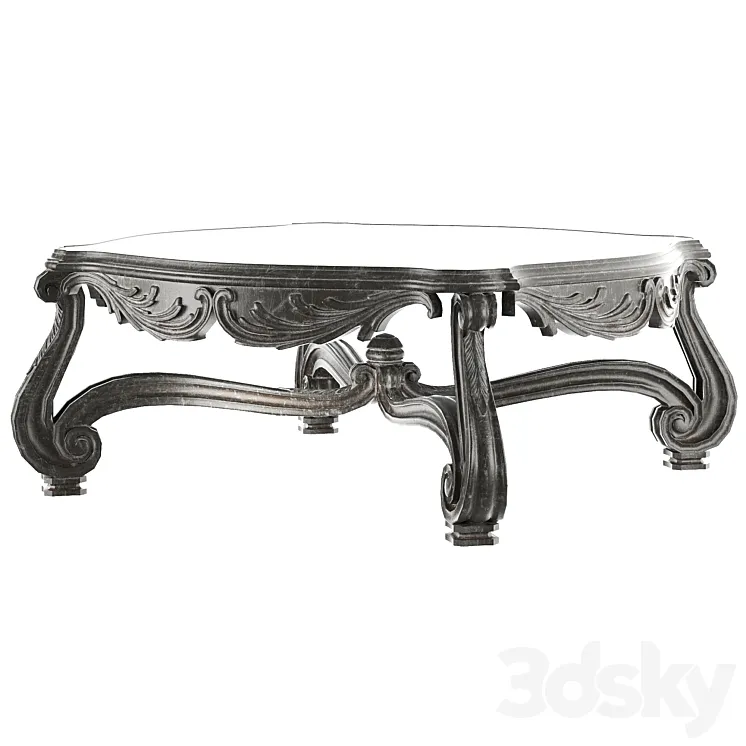 rococo middle coffee table 3D Model Free