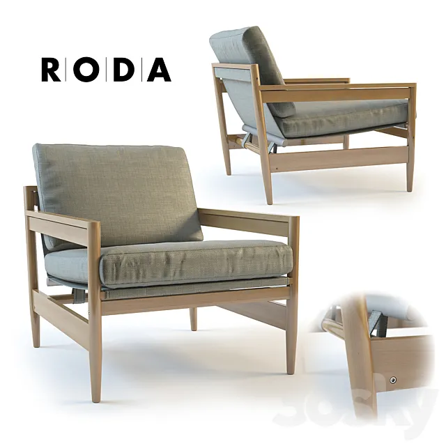 Roda Road 141 sofa 3D Model