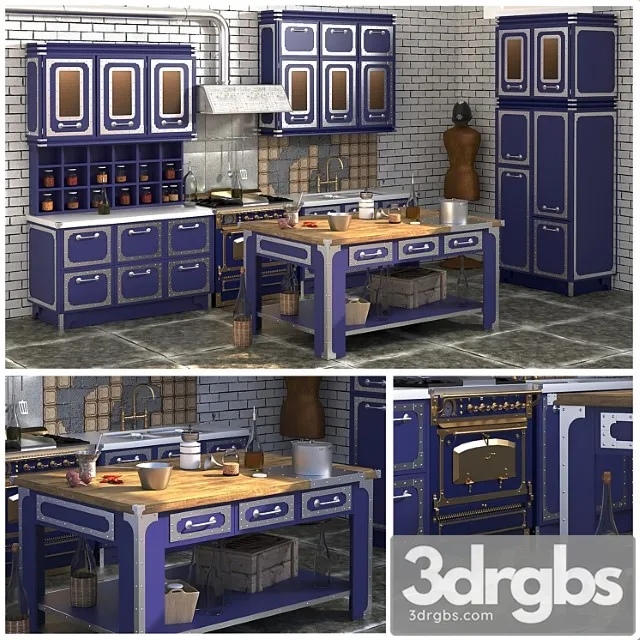 Rodas Liverpool Kitchen 3D Model Free