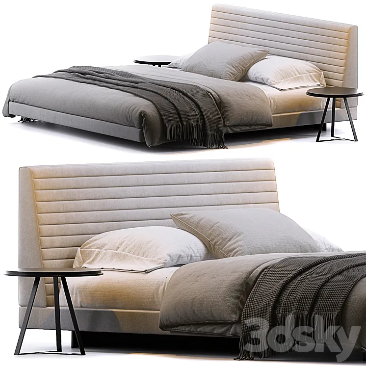 Roger bed by Minotti 3D Model Free