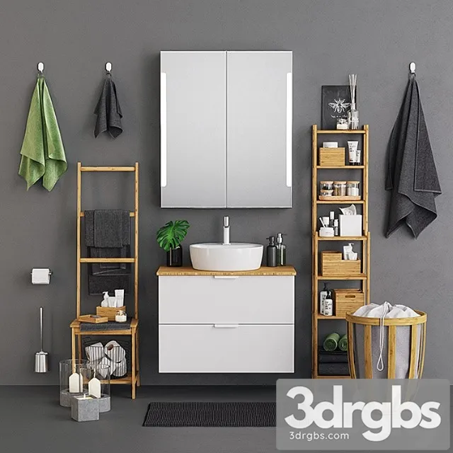 Rogrund Godmorgon Bath Set 3D Model Free