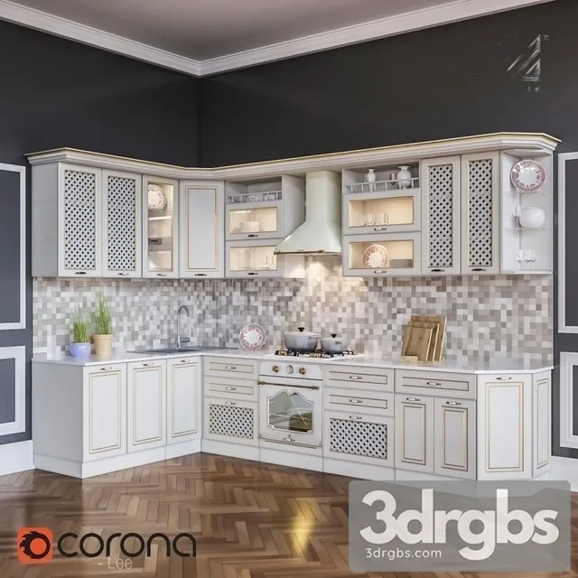 Roksana Kitchen Cabinet 3D Model Free