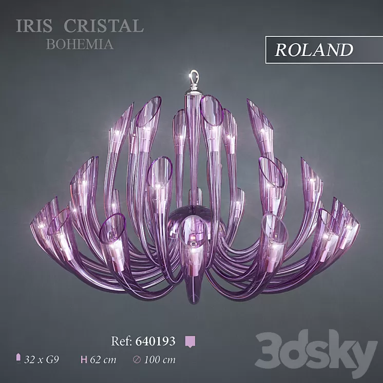 Roland Purple Chandelier 3D Model