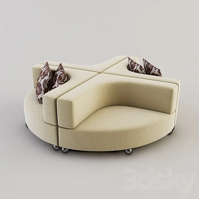Roley-Pole Sofa 3D Model