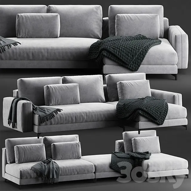 Rolf Benz 007 Nuvola sofa set 3DModel