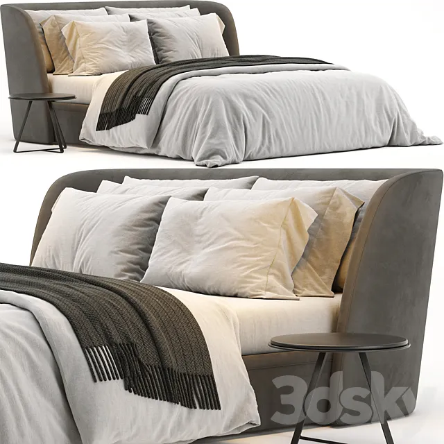 Rolf Benz 1400 Tondo Fabric Bed 3DModel