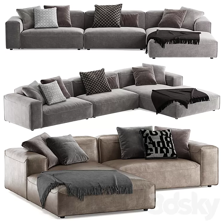 Rolf Benz 552 Mio L sofa 3D Model