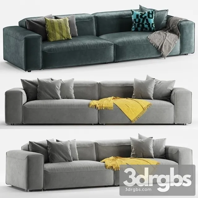 Rolf Benz 552 Mio Sofa 01 3D Model Free