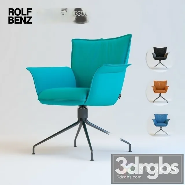 Rolf Benz 630 Chair 3D Model Free