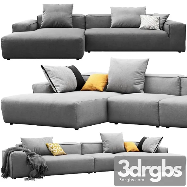 Rolf benz freistil 175 corner sofas 2 3D Model Free