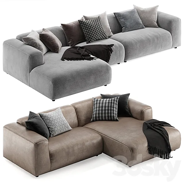 Rolf Benz freistil 187 L sofa 3DModel