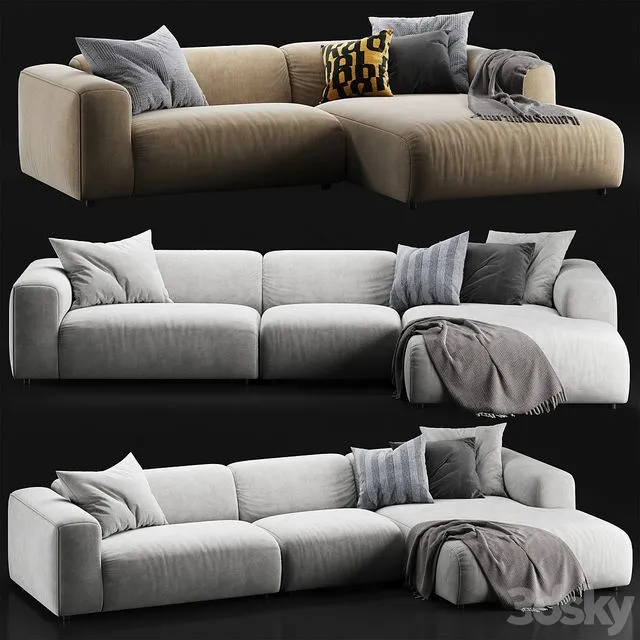 Rolf Benz freistil 187 sofa set 3D Model