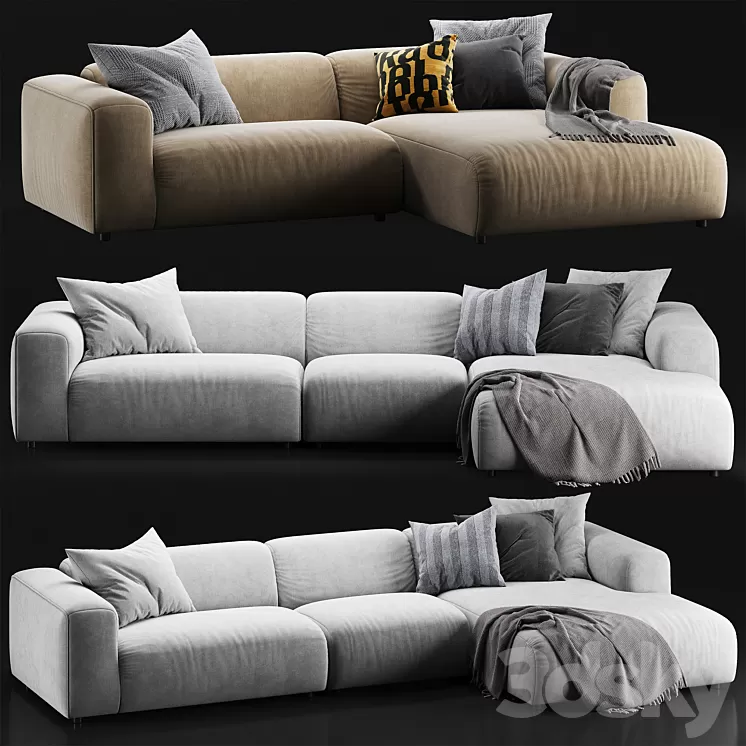 Rolf Benz freistil 187 sofa set 3D Model