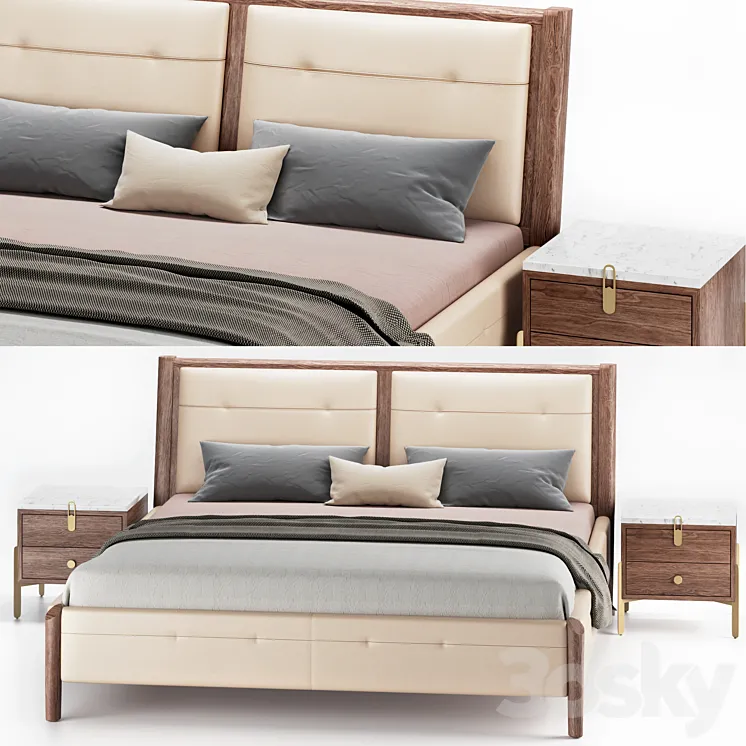 Rolf Benz Jara Bed 3D Model Free
