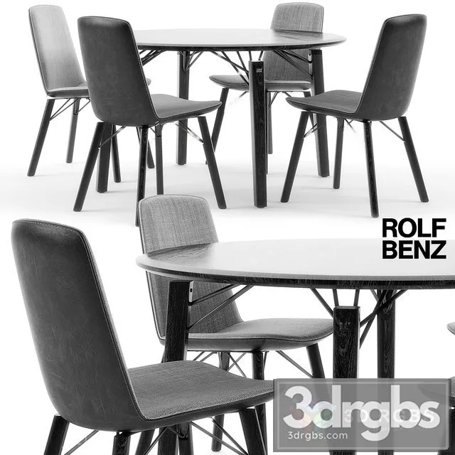 Rolf Benz Table and Chair 3D Model Free