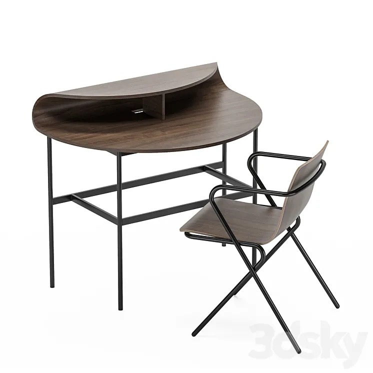 Roll desk byLigne Roset 3D Model Free