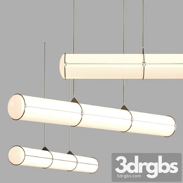 Roll & hill endless straight suspended lamp 3D Model Download