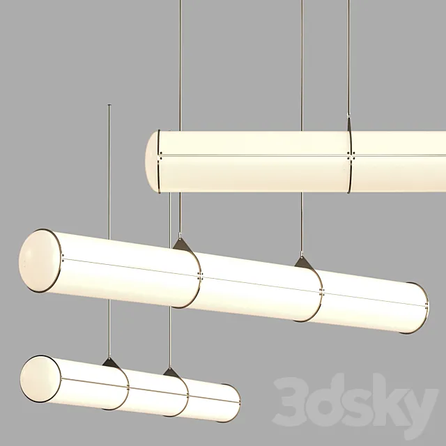 Roll & Hill Endless Straight Suspended Lamp 3D Model