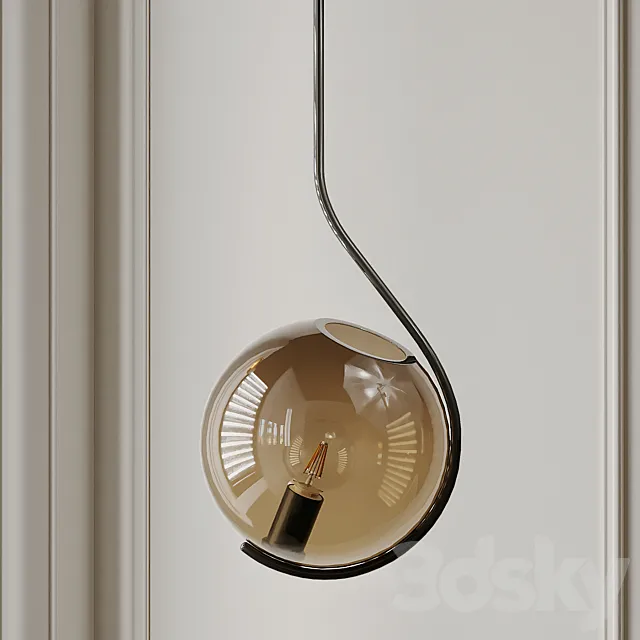 Roll & Hill Fiddlehead Pendant 3D Model