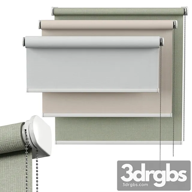 Roller Blind 05 English Blinds Gala 3D Model Free