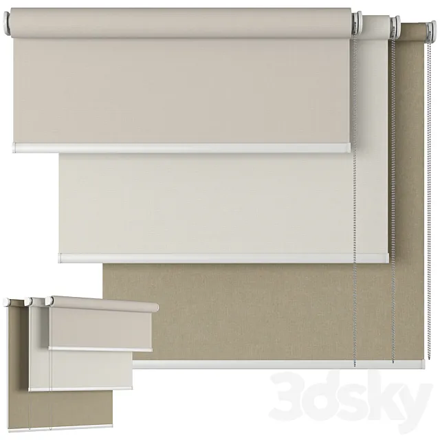 Roller Blind 06 | English Blinds | Sweet dreams 3D Model