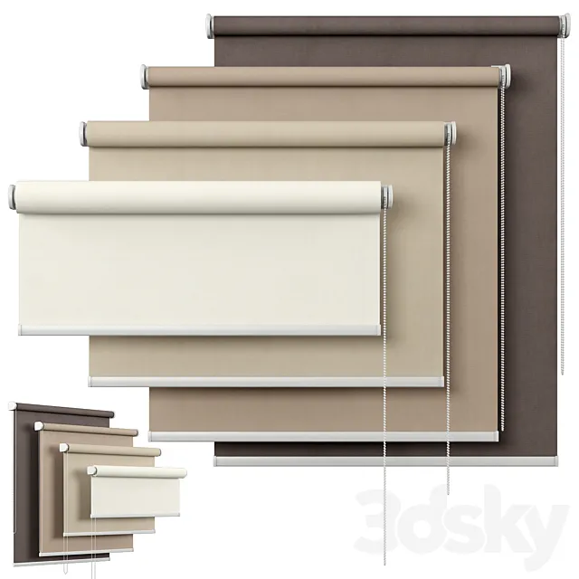 Roller Blind 10 | Sevilla blackout 3D Model