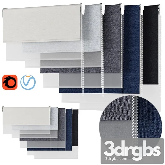 Roller Blind 100 Double Roller Sevilla Dual Backhausen Vita 3D Model Free