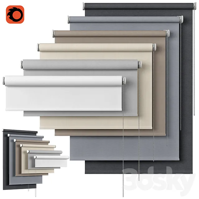 Roller Blind 20 | Sevilla blackout 3D Model