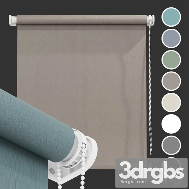 Roller blind in 8 colors 3D Model Free