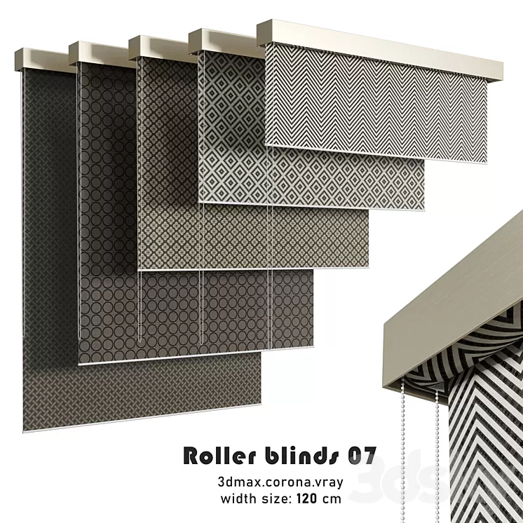 Roller blinds 07 3D Model Free