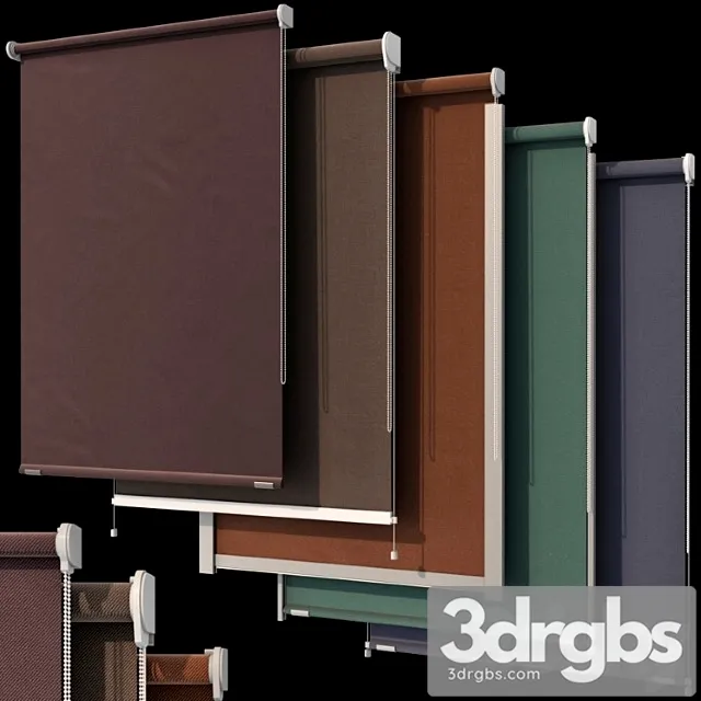 Roller Blinds Set 3D Model Download