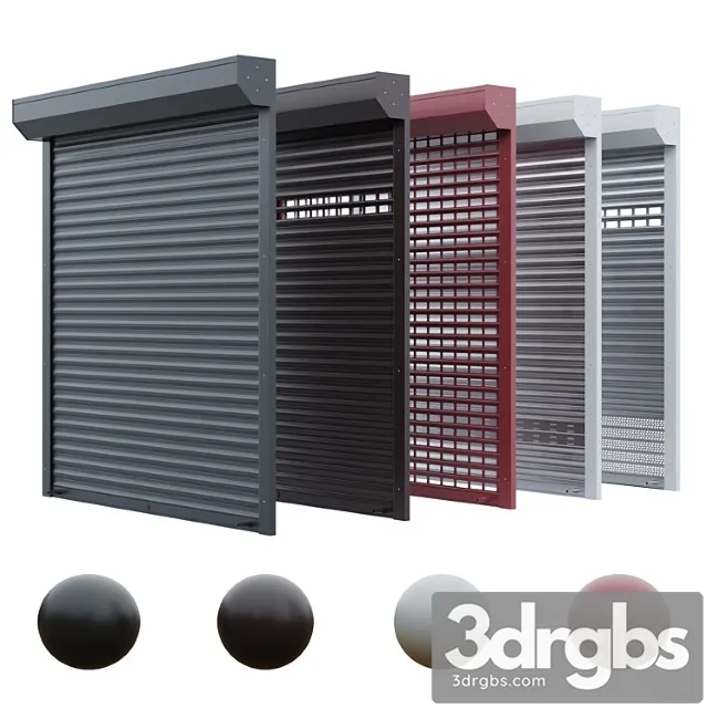 Roller Shutter For Garage 3D Model Free