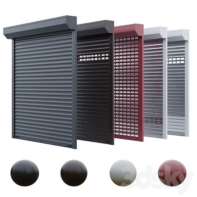 Roller shutter for garage 3DModel