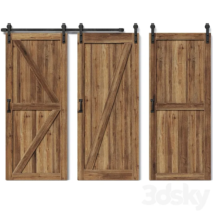 Rolling Barn Doors 3D Model Free