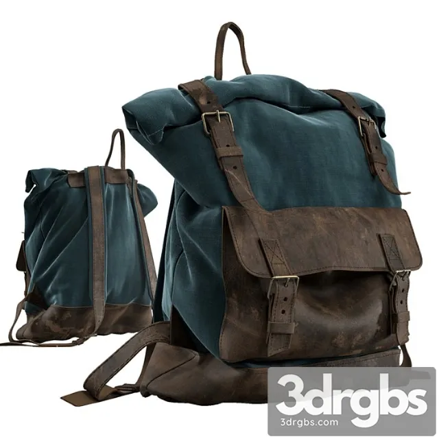 Rolltop Backpac 3D Model Download
