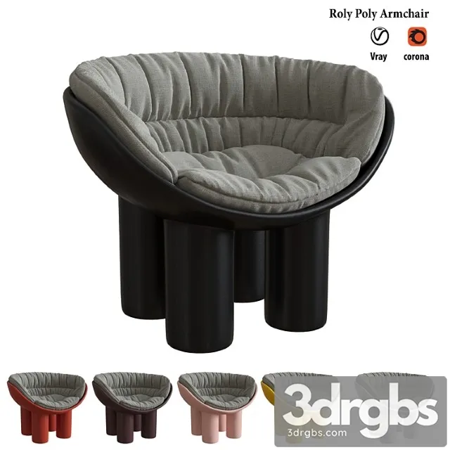 Roly poly armchair 2 3D Model Free