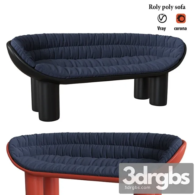 Roly poly sofa 2 3D Model Free