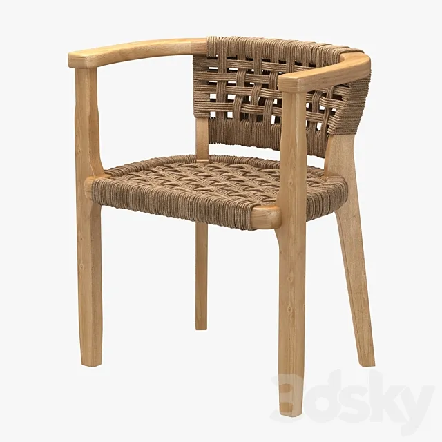 roman and williams guild new york seamoor chair 3D Model