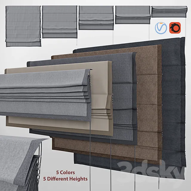 Roman Blind 1 3D Model