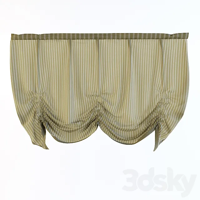 Roman blind. Draped 3DModel