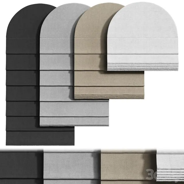 Roman blind for an arched window 3D Model