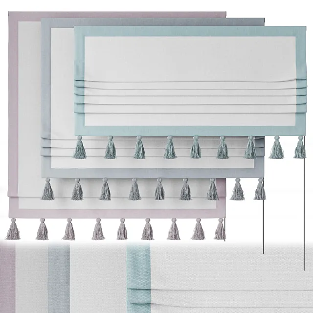 Roman blind for children's room wide 1500 (14) 3D Model