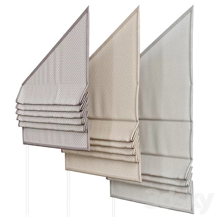 Roman blind for skylight 2 3D Model Free
