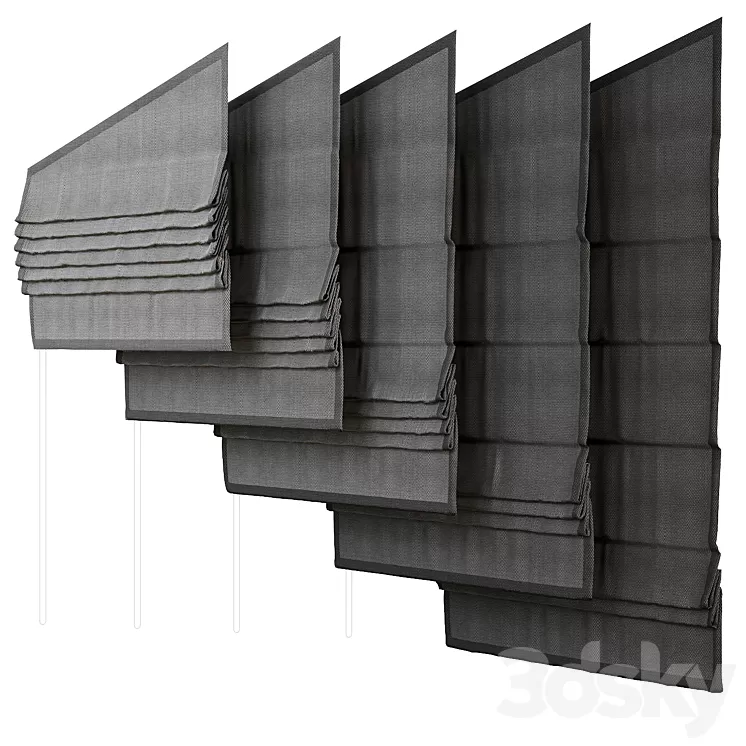 Roman blind for skylight 3D Model
