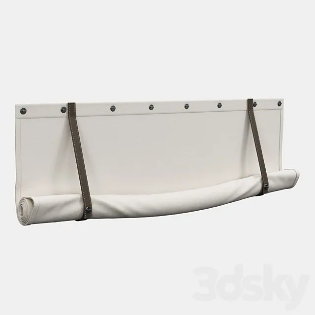 Roman blind with garters 3DModel