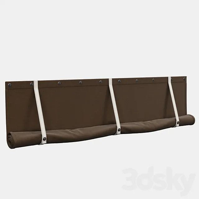 Roman blind with garters 3DModel