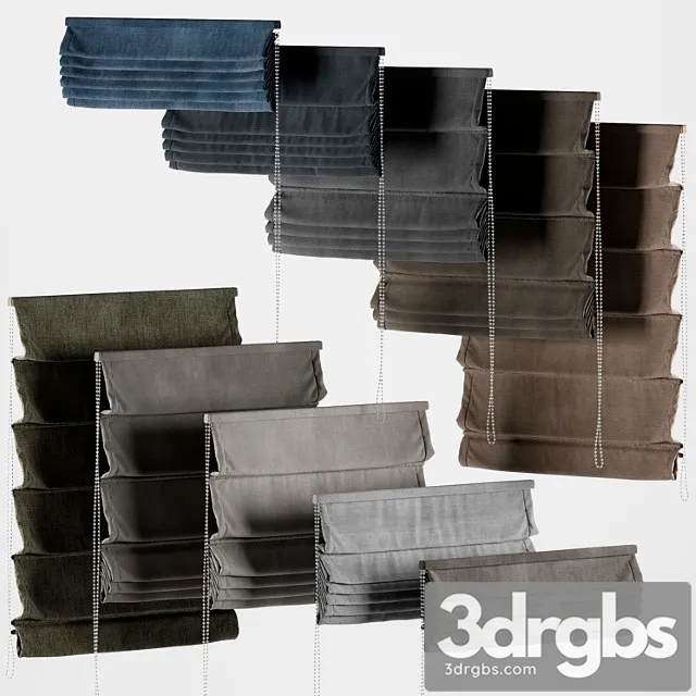 Roman Blinds 04 3D Model Free