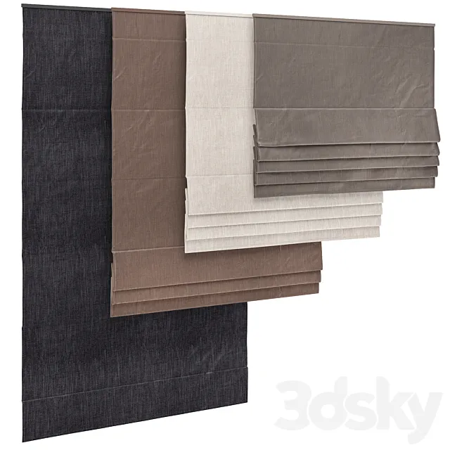 Roman Blinds 14 3D Model