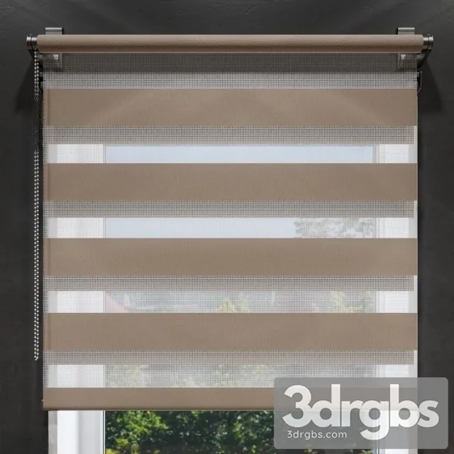 Roman Blinds 2 Layers 3D Model Free